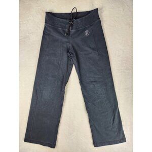 Vintage Lululemon Athletica Womens Retro Wide Leg Sweatpants Black Size 8 Med